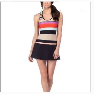 Trina Turk One pice tennis dress NWT striped